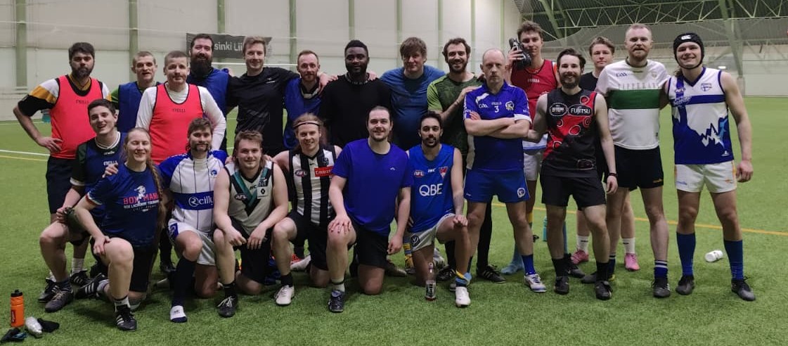 Helsinki Harps players during training